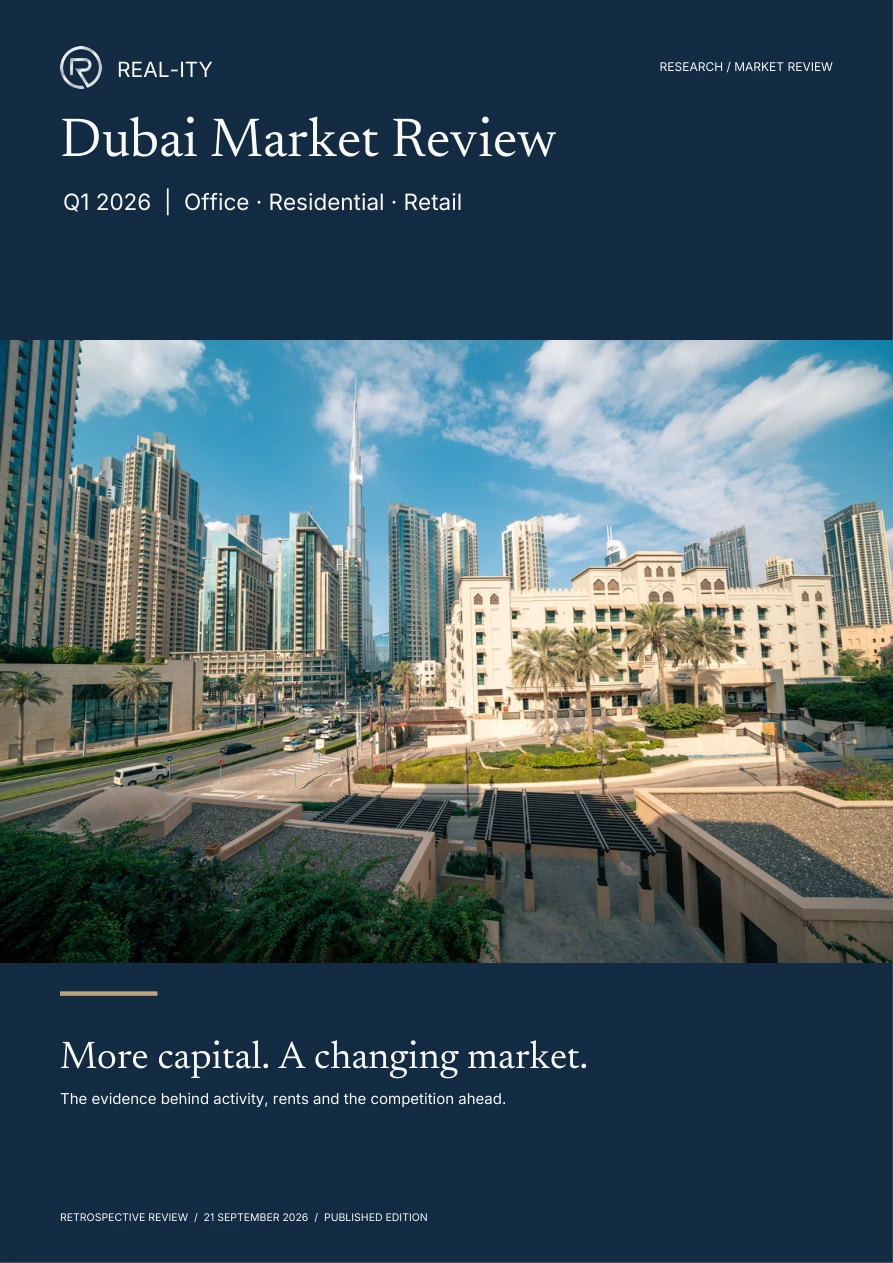 Real-ity Dubai Market Review Q1 2026 front cover