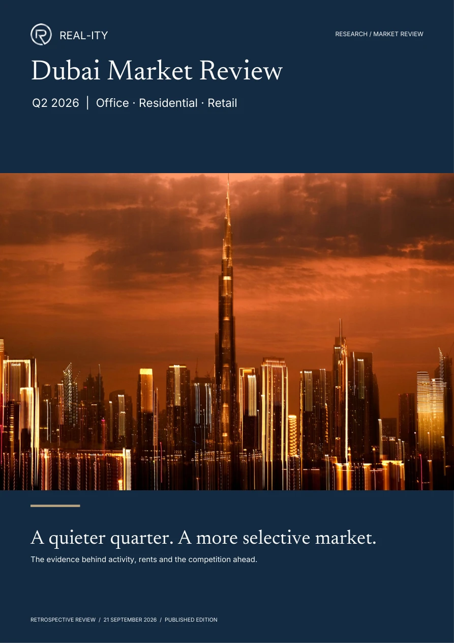 Real-ity Dubai Market Review Q2 2026 front cover